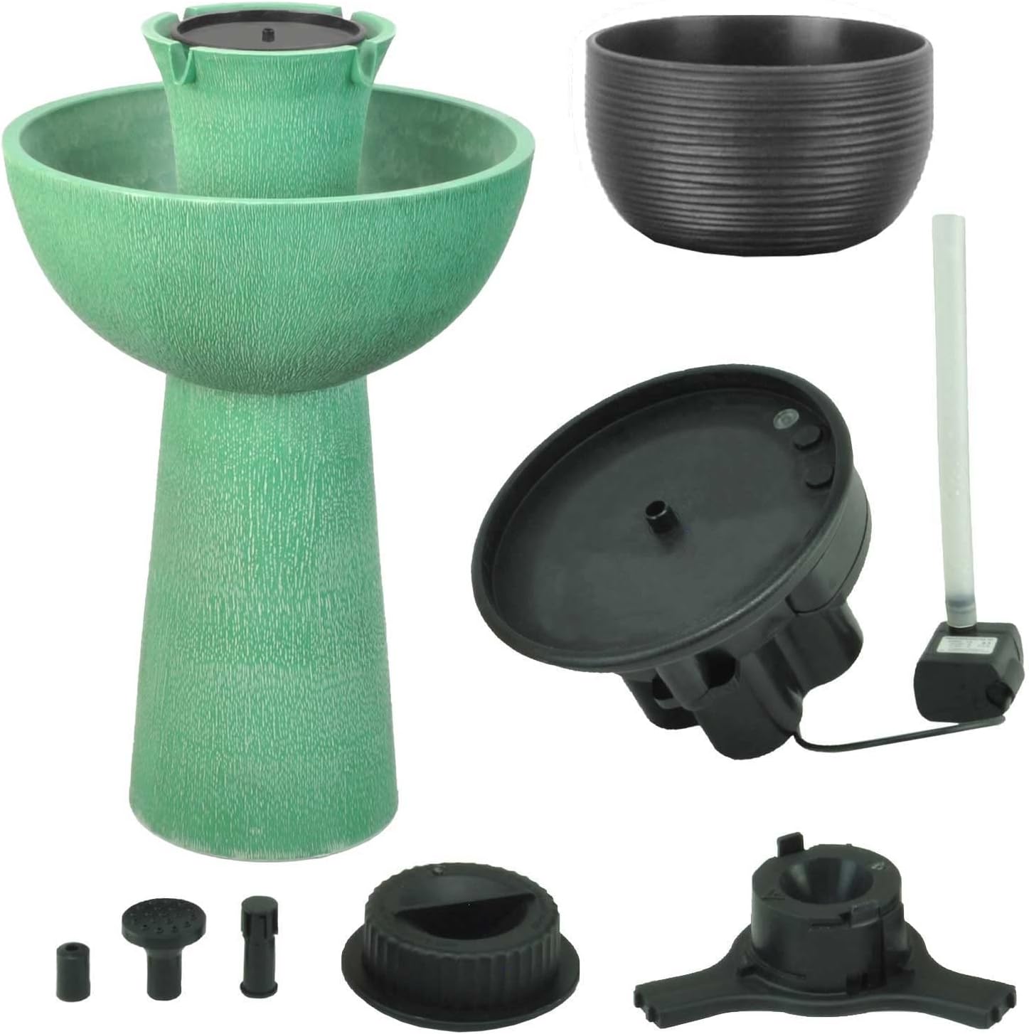 Diagram showing dimensions of Bernini Alba fountain
