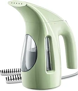 HiLIFE Steamer for Clothes, Portable Handheld Design, 240ml Big Capacity, 700W, Strong Penetrating Steam, Removes Wrinkle, for Home, Office and Travel(ONLY FOR 120V)(Green)