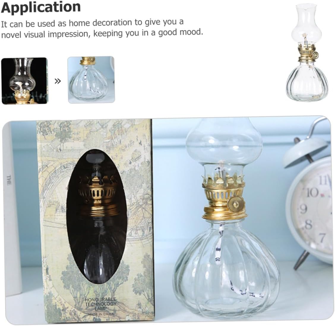 ULTECHNOVO Retro Multi Function Kerosene Oil Lamp with Thickened Windproof Decorative Vintage Tabletop Light for Home Decor Emergency Power Outage and Housewarming Gift