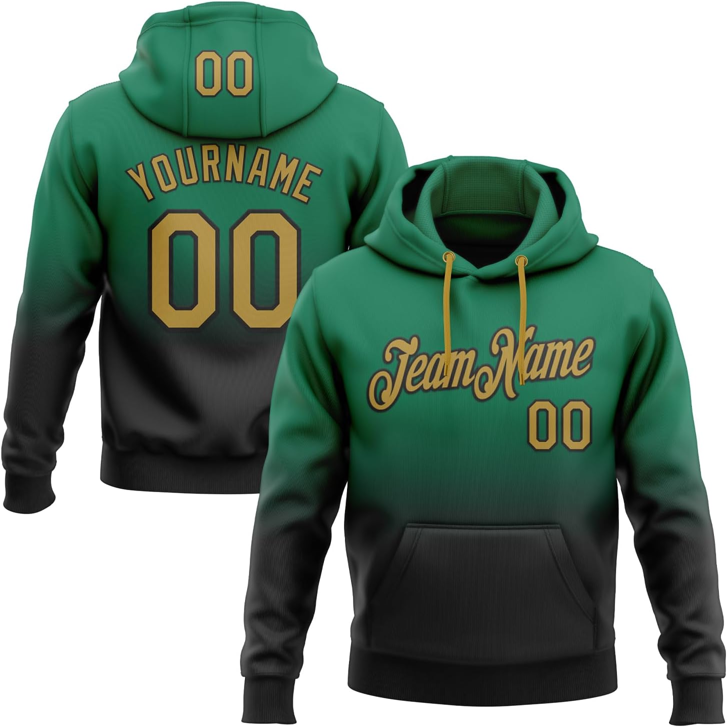Custom Gradient Football Baseball Hoodie Men Women Youth Stitched Personalized Two Tone Sports Pullover Sweatshirts