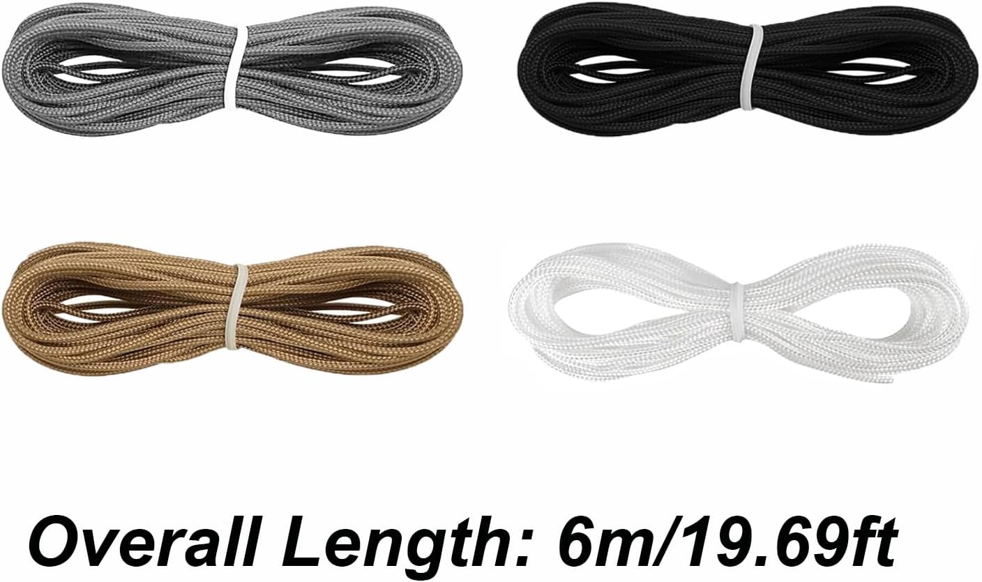 RV Blinds Repair Kit for Camper Window Pleated RV Shade Repair Kit, Camper Blinds String Maintain for Day Night Pleated Window, Brown