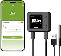 MOCREO Termômetro De Geladeira Com Wi-Fi E Alarme Para Freezer, Sensor Digital De Temperatura Para Geladeira, Alertas Por E-Mail E Aplicativo, Exportação De Dados Por 2 Anos, Monitoramento Remoto
