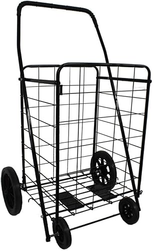 Carrito de compras plegable Jumbo  Tamaño Jumbo  Color Negro