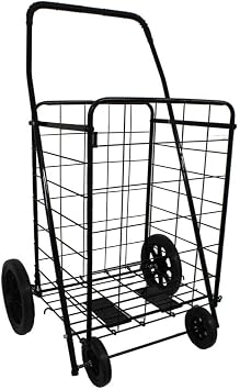 Jumbo Folding Shopping Cart | Size Jumbo | Color Black