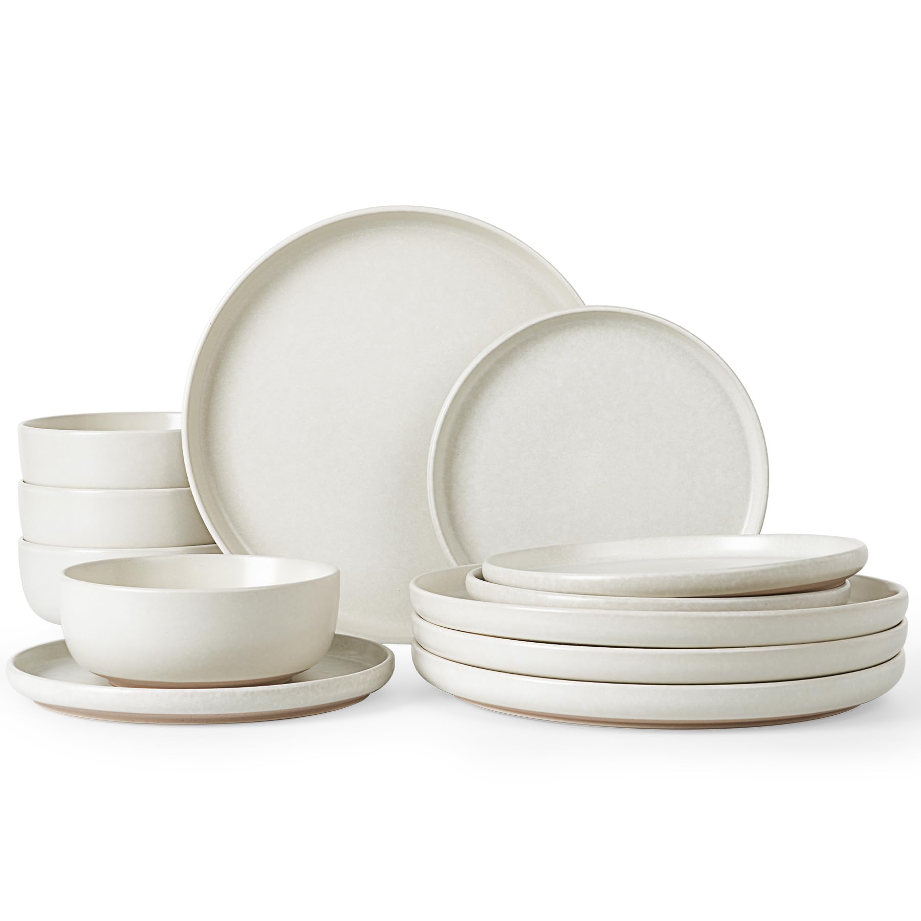 Amazon.com | Famiware Milkyway Plates and Bowls Sets, 12 Pieces