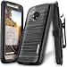 Moto E4 PLUS Case, COVRWARE [IRON TANK] Built-in [Screen Protector] Heavy Duty Full-Body Holster Armor [Brushed Metal Texture] Case [Belt Clip][Kickstand] for Moto E PLUS (4th Gen), Black