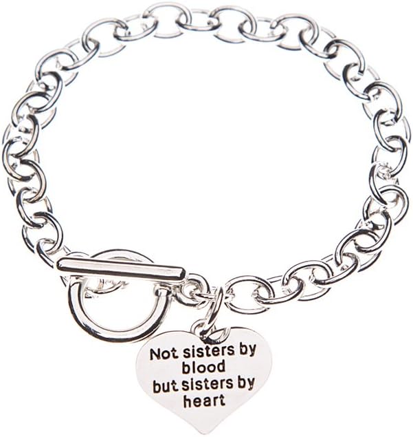 Best Friends Bracelet- Not Sisters by Blood But Sisters by Heart Bracelet- Friend Jewelry- Gift for Friend Chain
