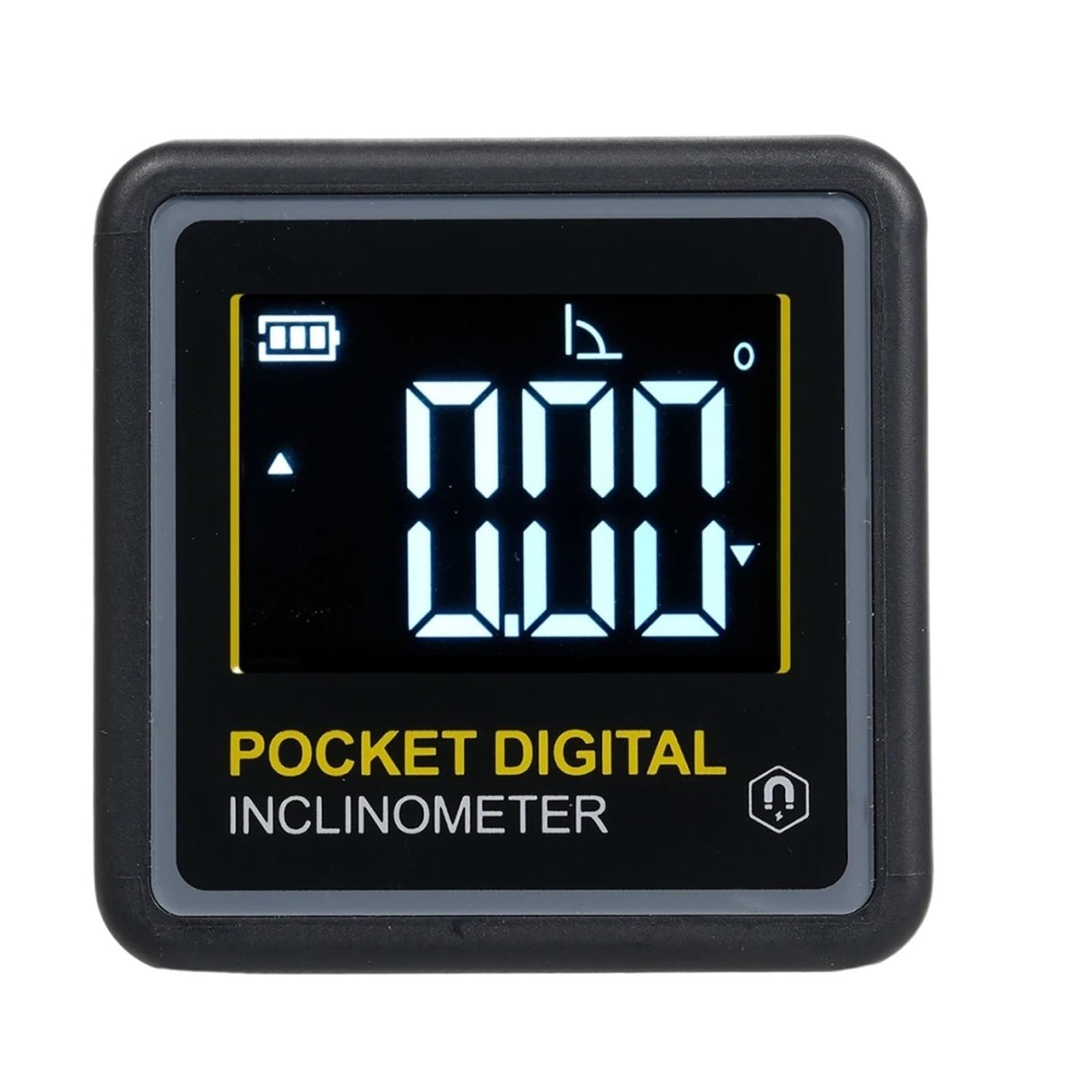 Bnvewr One Color Digital Angle Finder, 4X90° Portable Digital Inclinometer Lcd Backlight Protractor Slope Meter Angle Ruler Single-Side Magnetics Level,Inclinometer