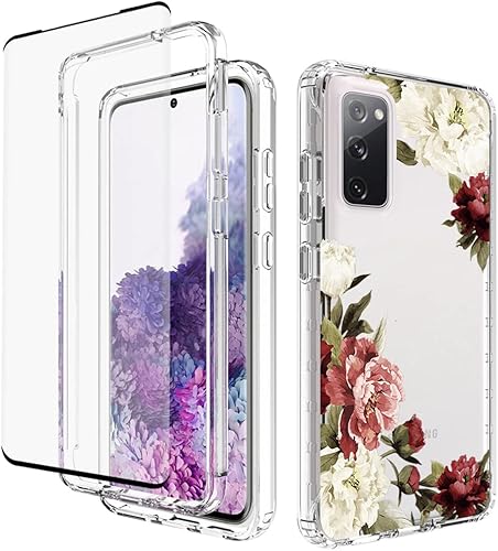 Miniatura 8 de Tothedu Funda para Samsung Galaxy S20 5G, Samsung S20 SM-G981U con protector de pantalla de vidrio templado, bonito patrón de mandala transparente,