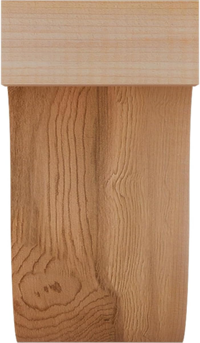 Ekena Millwork RFT04X08X24DEL00RWR Del Monte Rough Sawn Rustic Wood Rafter Tails' 4"W x 8"H x 24"L, Western Red Cedar