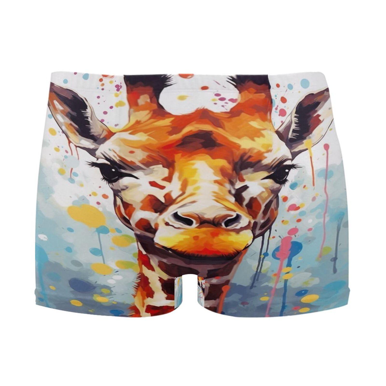 UMIRIKO Cute Giraffe Animal Mens Swim Trunks Swimwear Bathing Suit Swim Brief Square Leg Board Short S-3XL 202a0580