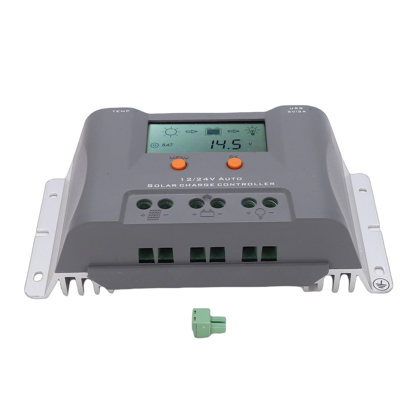 Tissting Controlador Carga Solar MPPT 40A con Pantalla LCD y USB - Controlador de Panel Solar con Reconocimiento Automático para Batería Gel AGM Litio y Aplicaciones Versátiles