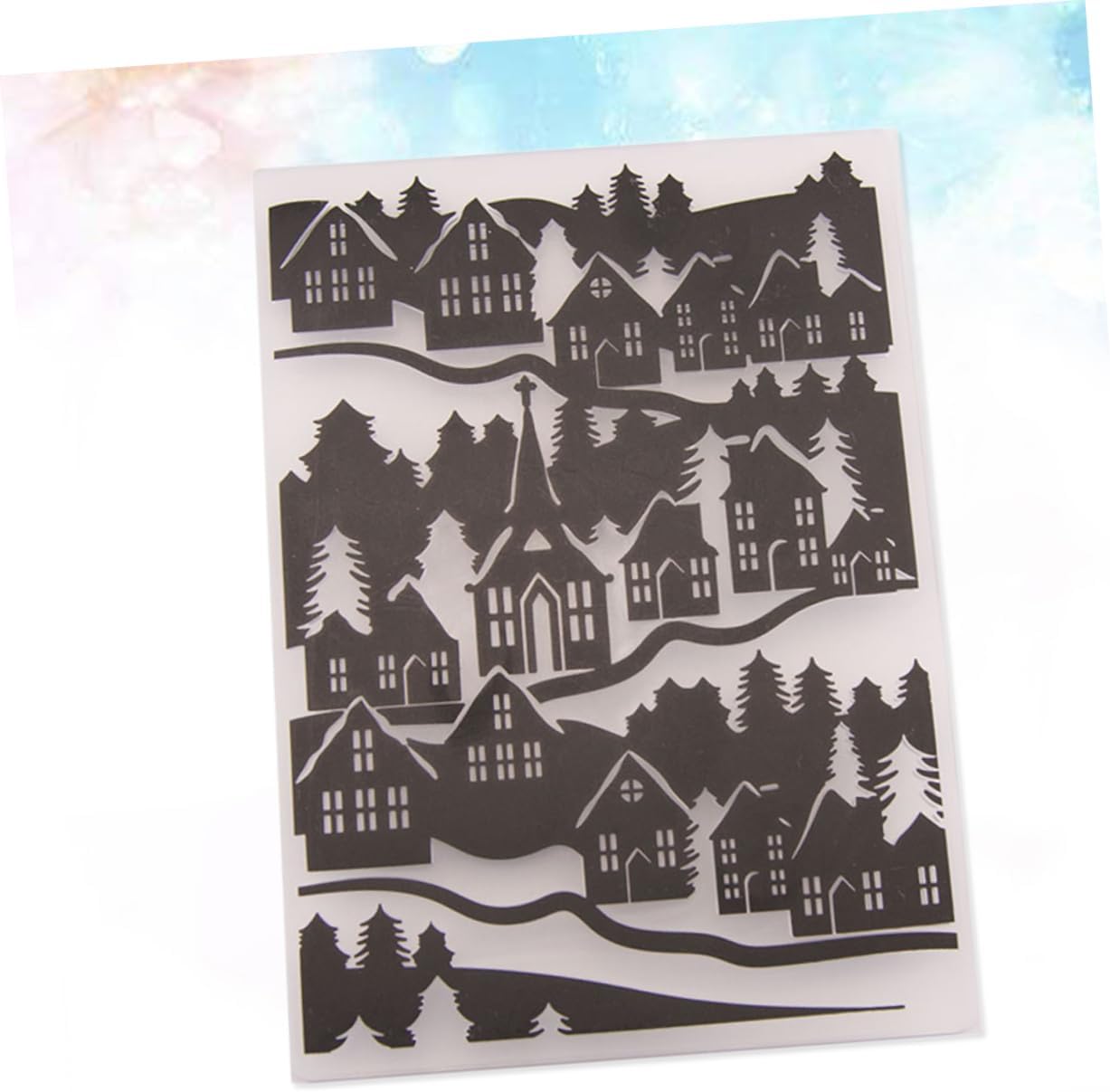 TEHAUX Sturdy Embossing Template Stencil Folder for Scrapbooking DIY Craft Projects