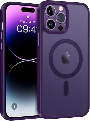 BENTOBEN Funda magnética para iPhone 14 Pro compatible con Magsafe, diseño de ajuste delgado, goma de gel suave, a prueba de golpes, protección