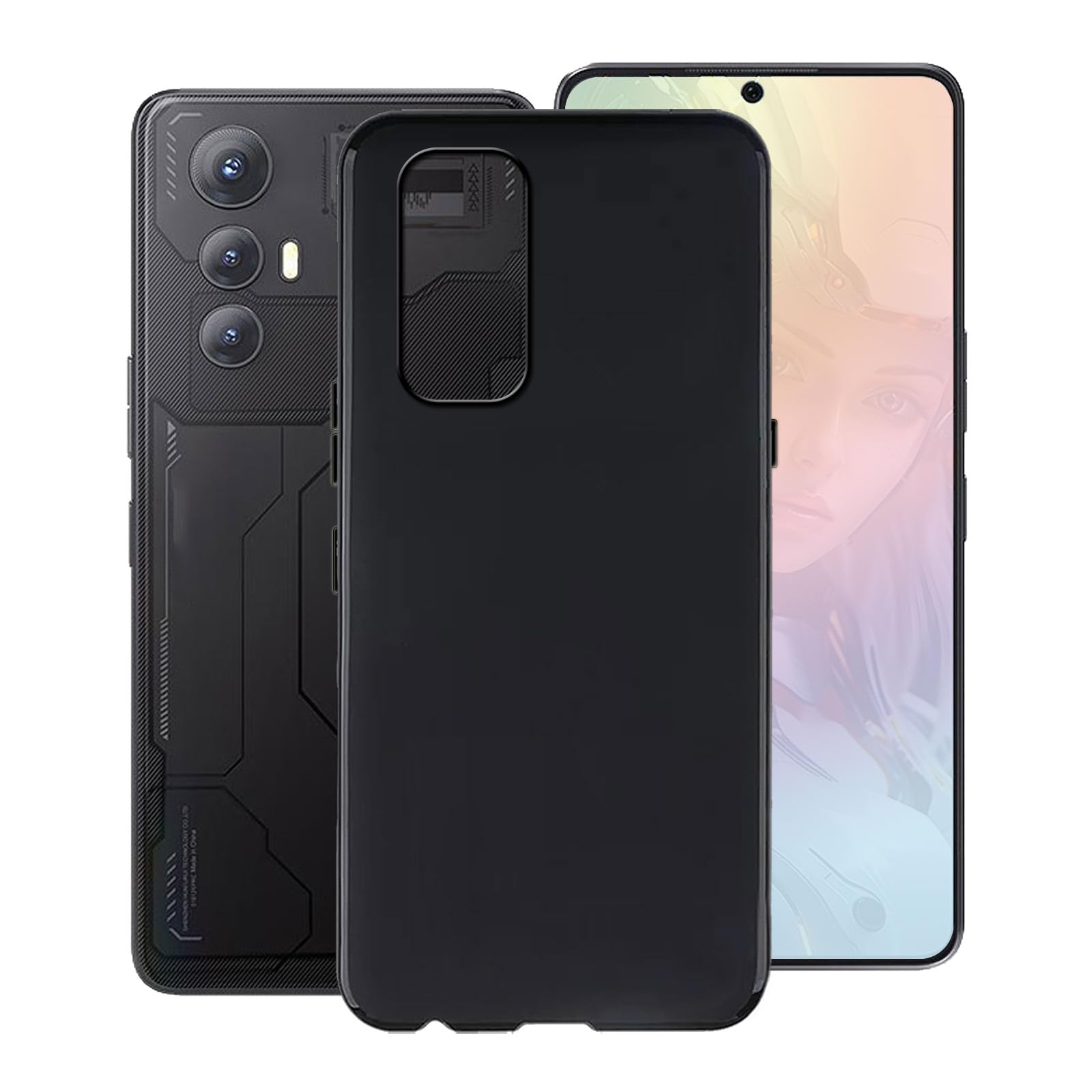 for Cubot Max 5 Case, Black Shockproof Bumper Sleeves, 360° Drop Antiscratch Protection Cover Slim Fit Ultra-Thin Soft Silicone Phone Case for Cubot Max 5 (6.95") - Black