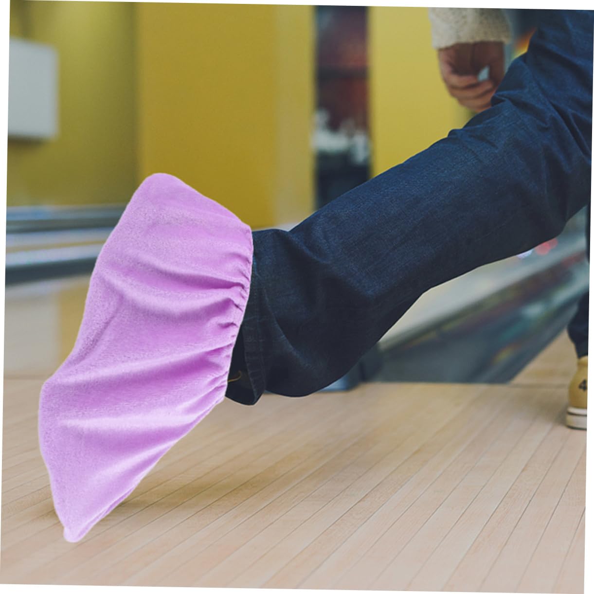 Mikikit Bowling Shoe Covers Purple 2 Pairs Women's Bowling Shoes Booties Sports Protector Supplies