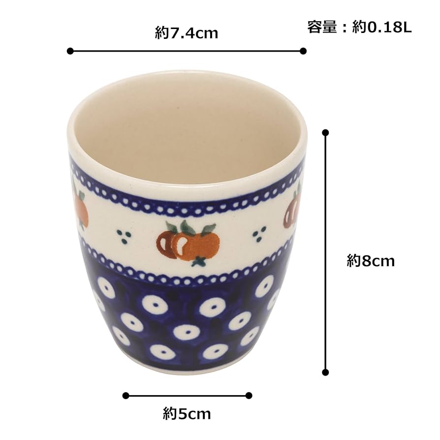 ポーリッシュポタリー　湯呑み　4個 ポーリッシュポタリー 湯呑み 4個 ポーリッシュポタリー 湯呑み 4個