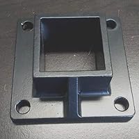 Vista 2 de Brida de poste de piso resistente de aluminio para postes de 2 pulgadas para valla o cubierta - Negro (2)