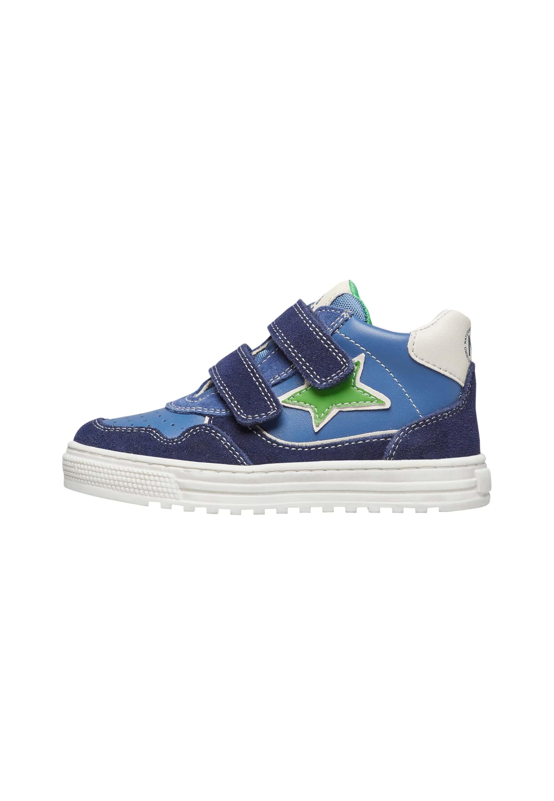 Naturino Sneakers aus Leder und Veloursleder, Marineblau-grün 24