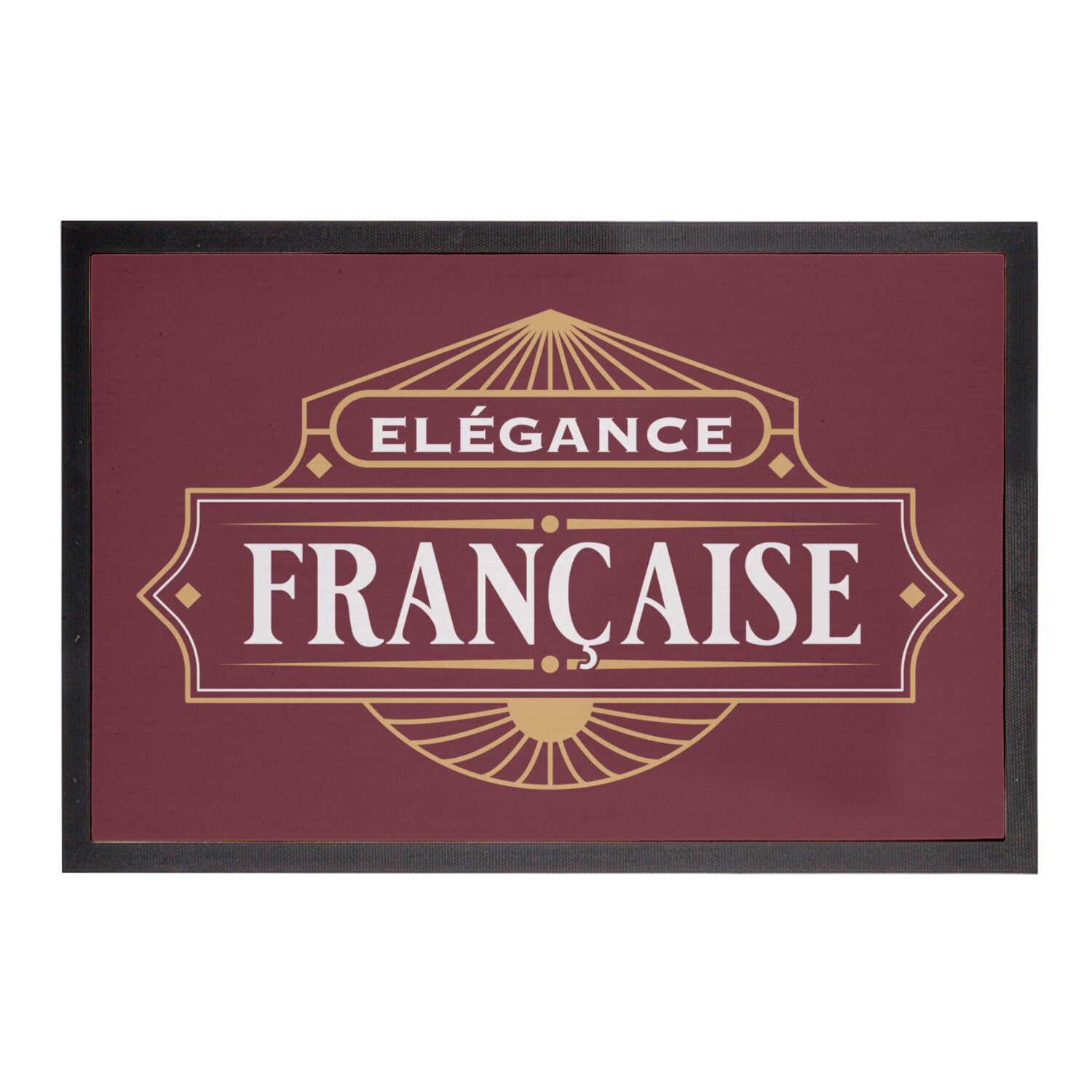 Paillasson rouge élégance française rétro pour un accueil chaleureux 60x40