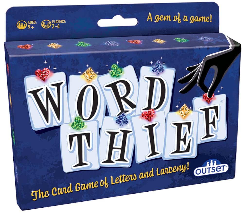 Outset Media Word Thief - The Card Game of Letter and Larceny! - 2 to 4 Players Ages 9 and up
