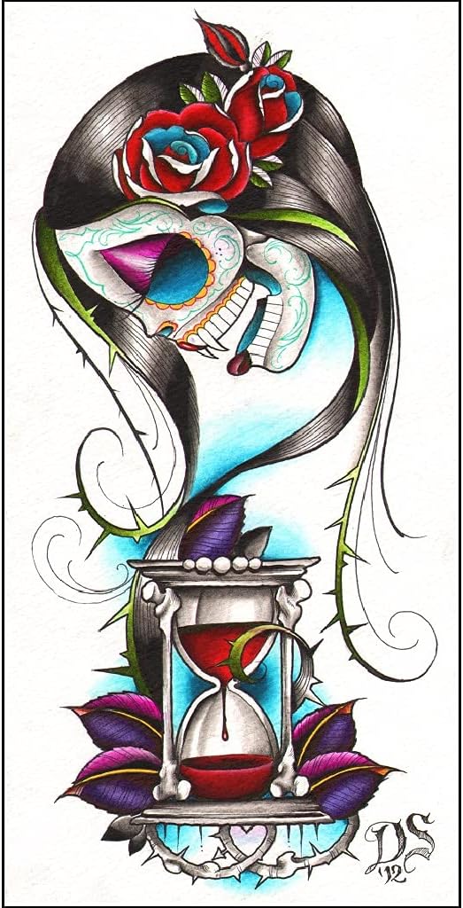 Eternal Spell by Dave Sanchez Gothic Mexican Sugar Skull Canvas Wall Art Print