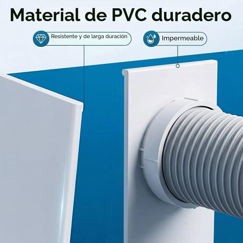 Placa de sellado de ventanas para aparatos de aire acondicionado, sellado de ventanas para aire acondicionado móvil, paso de ventana, adecuado para aire acondicionado, manguera de salida de aire de