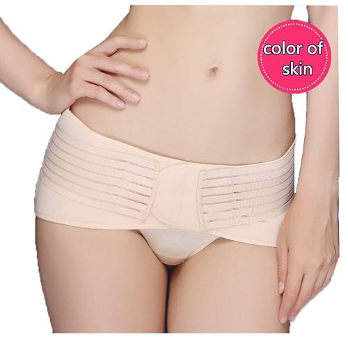 Miniatura 5 de Cinturón de recuperación pélvica, banda de apoyo posparto para mujer, color nude, mediano