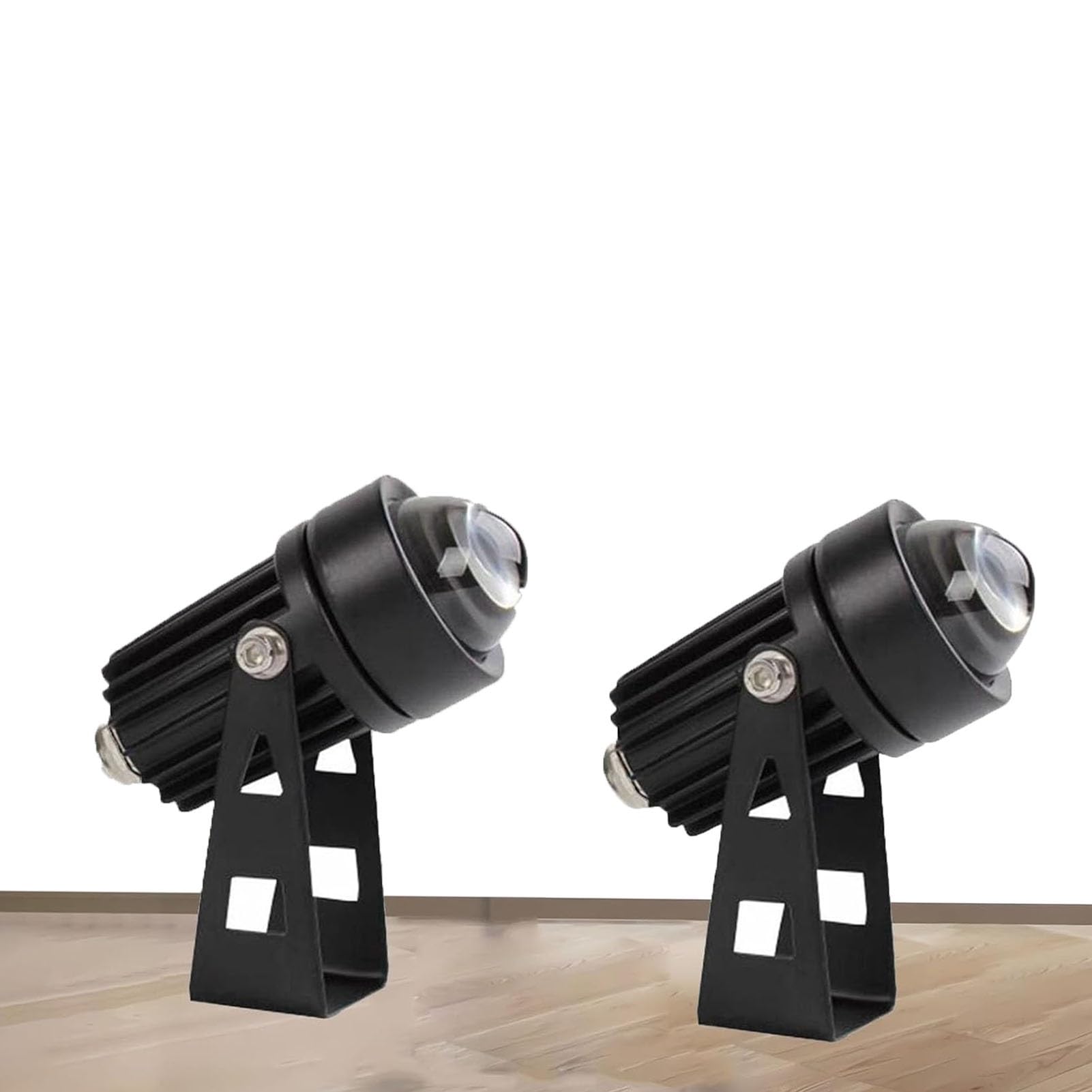 2 szt. Zewnętrzny reflektor LED do zabudowy, kinkiet 5 W, oświetlenie krajobrazu, wodoodporny reflektor z wąską wiązką, IP65, do ogrodu, na podwórko, trawnik (biały)