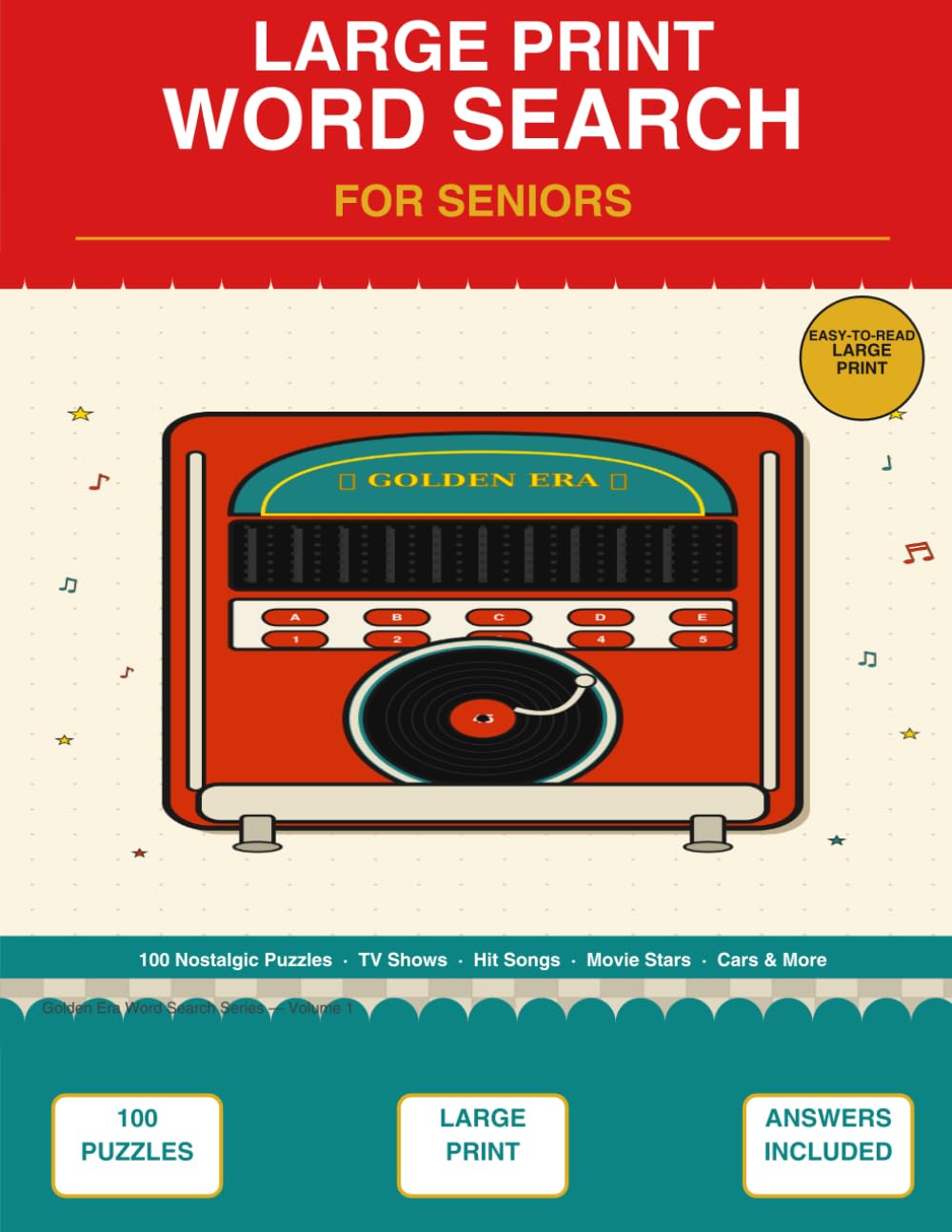 Large Print Word Search for Seniors: 100 Nostalgic Puzzles from the 50s & 60s — TV Shows, Hit Songs, Movie Stars & More