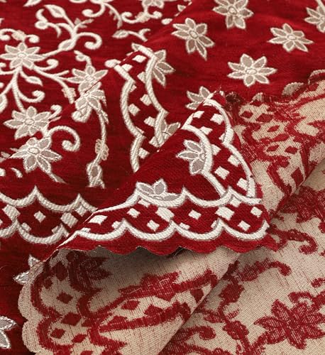 Image of Luxury Velvet Bedsheet - King Size Luxury Bed Sheet - Ultra Soft, Cozy & Warm Bedding for Bedroom - Hypoallergenic & Elegant Velvet Texture (Crystal 01 MEHROON 100X100, Velvet Bedsheet)