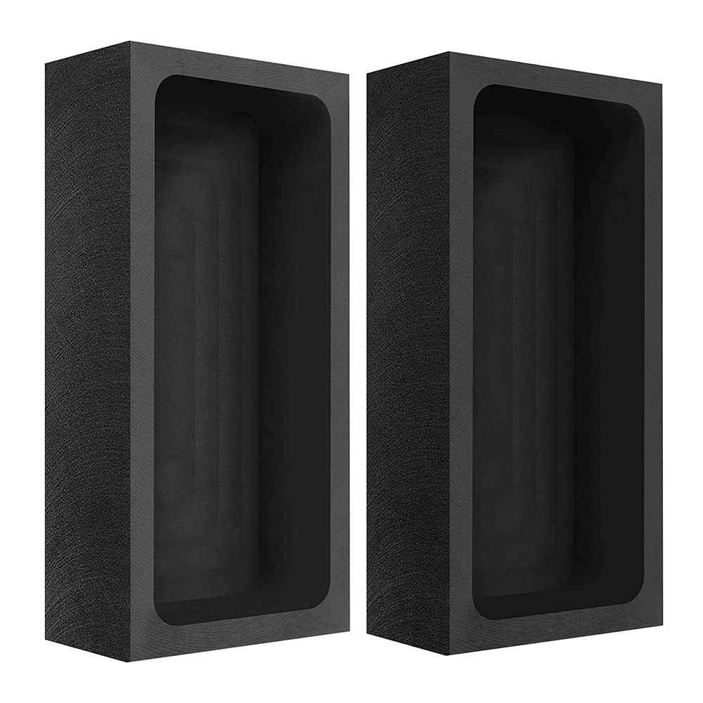 2 Uds. (2-1Kg) Moldes de Lingotes de Grafito para Fundir FundicióN Refinar Metal Cobre Plata Aluminio LatóN