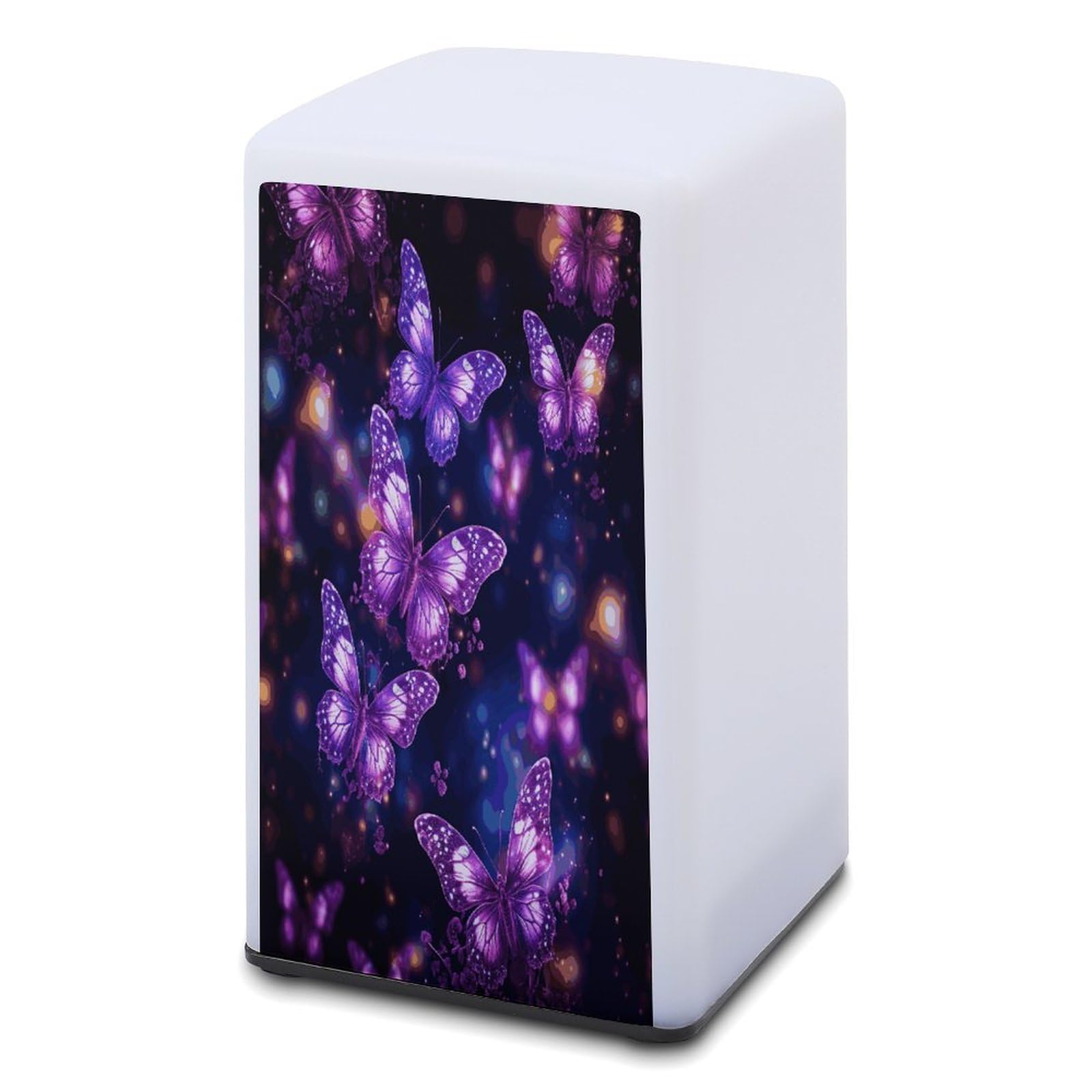 JTREHY Small Purple Cute Butterfly Table Lamp for Bedroom Minimalist Nightstand Lamp Waterproof Eye Caring Table Lamp Modern Bedside Table Lamp for Living Room Bedroom Office
