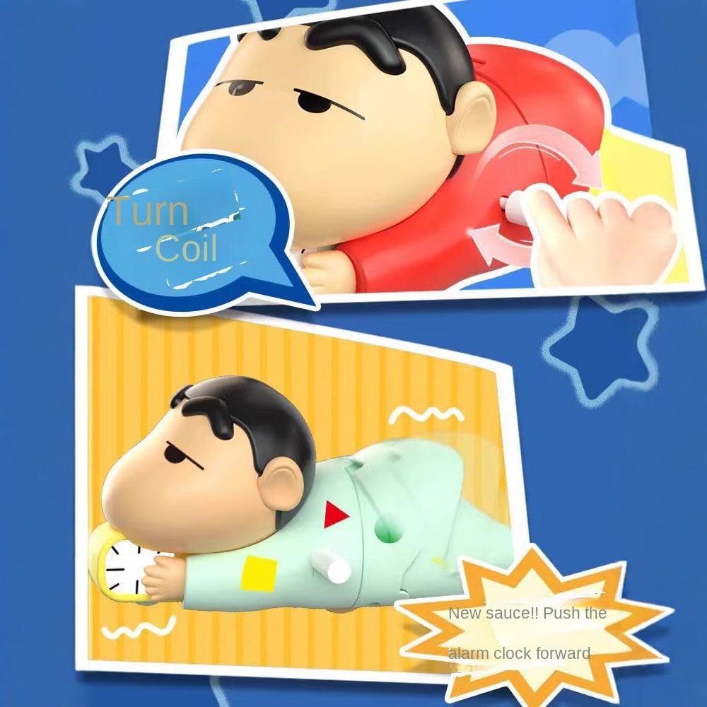 TOYVELLY Crayon Shin-chan New Life Doll or Shin-chan Crawling Alarm Clock Toy 4