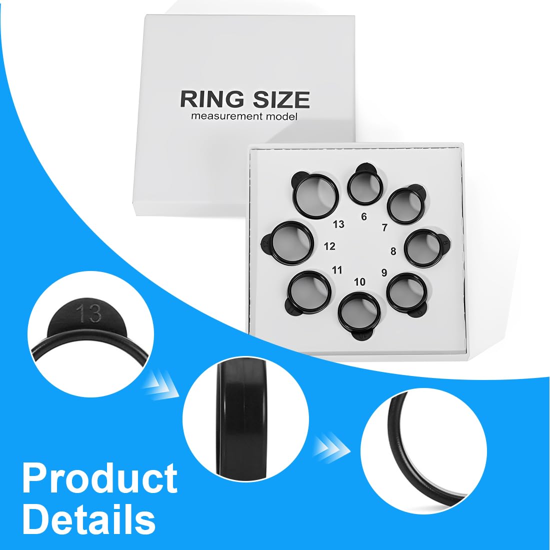 IKOPFLN 1 Pezzo Ring Kit di misurazione Misura Ring prima dell’acquisto isurazione precisa per comfort e accuratezza massimi Compatibile con ogni tipo di dito