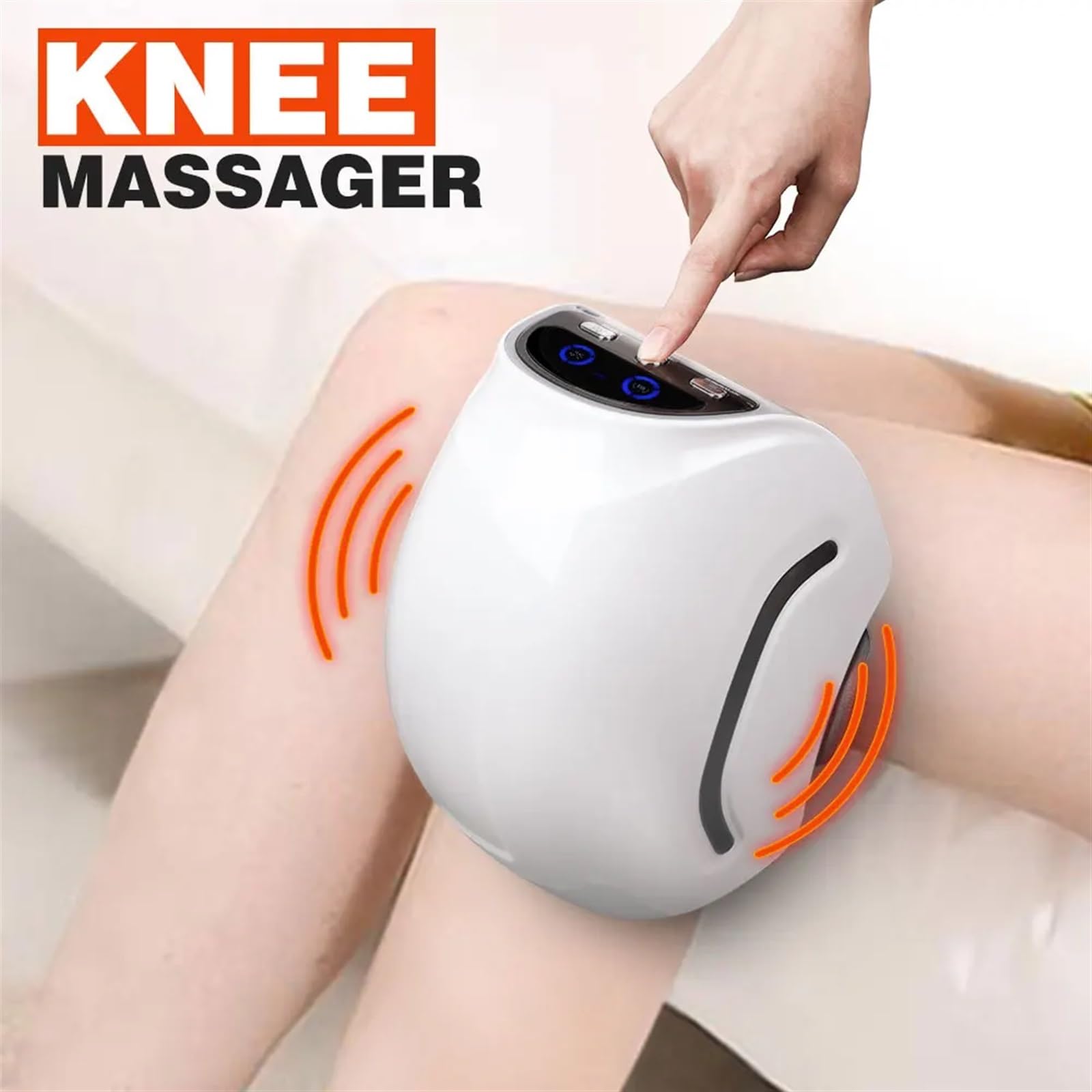 Massaggiatore elettrico for gambe a pressione d'aria for artrite Sollievo dal dolore articolare Vibrazione Presoterapia for ginocchio riscaldato a infrarossi Ginocchiera Sicuro da usare