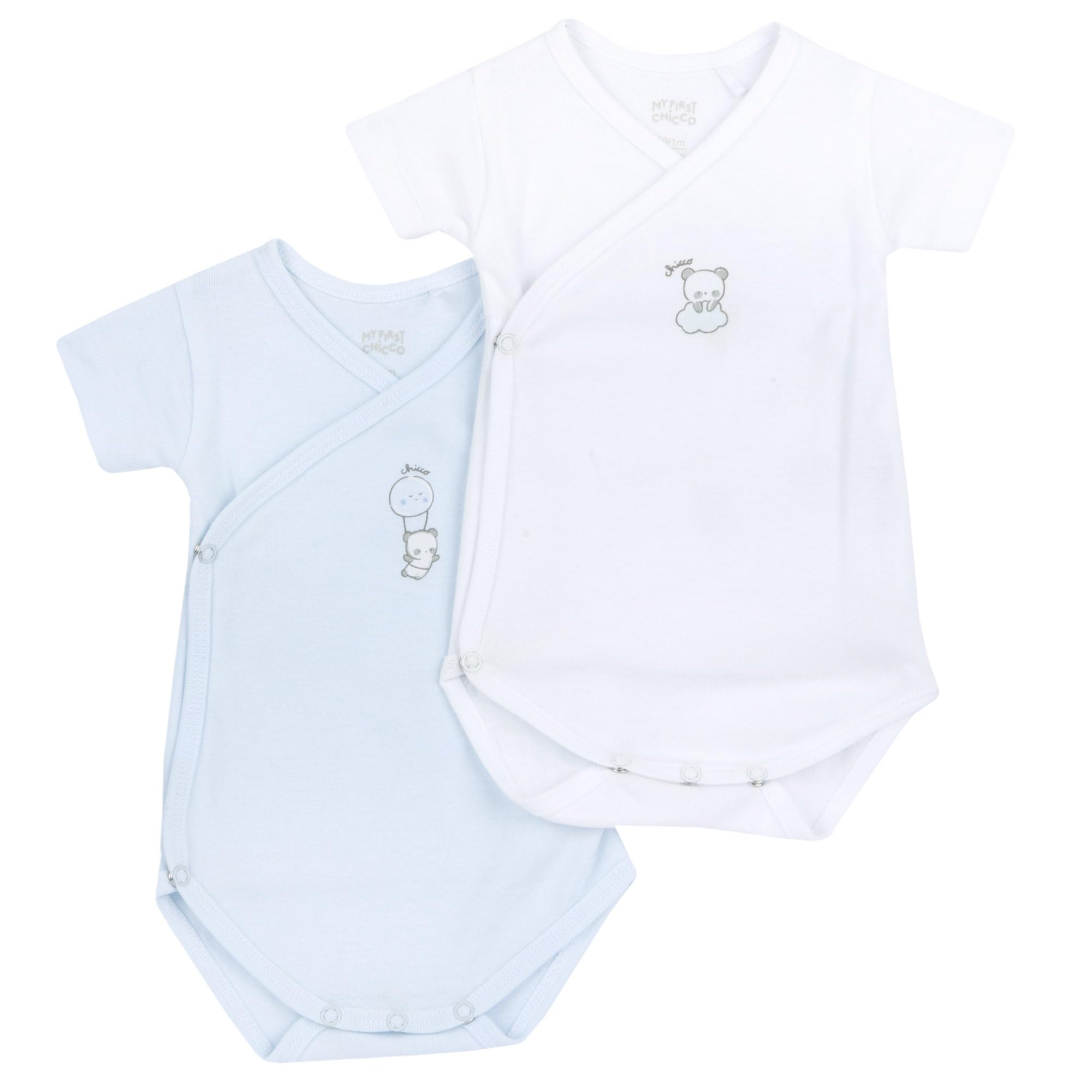 Chicco, Zestaw składający się z 2 body z krótkim rękawem, Niebiański, 18 miesi?cy