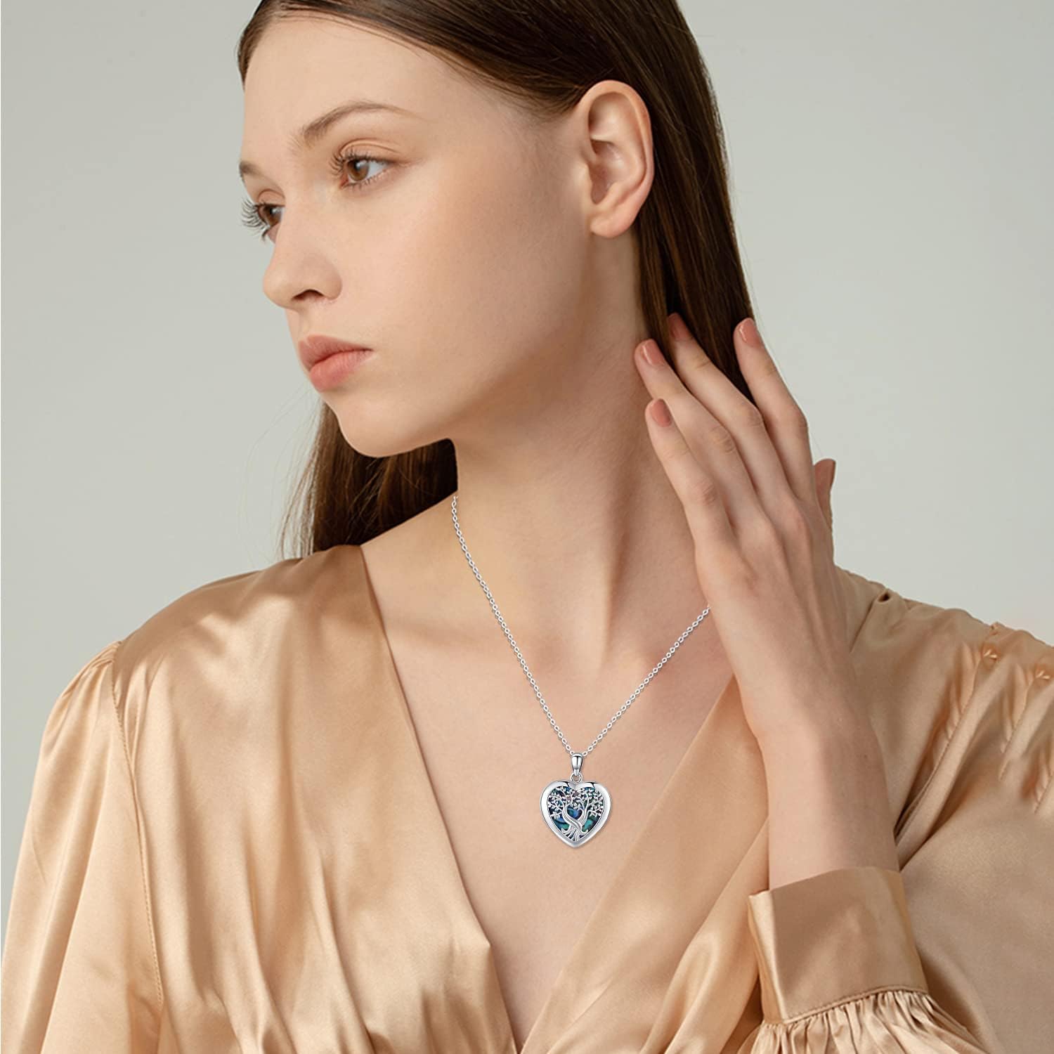 Odinstone Tree of Life Necklace, Sterling Silver Pendant for Women Family Tree Necklaces Jewelry for Mom/Wife/Grandma(With Fine Gift Box) - Image 5