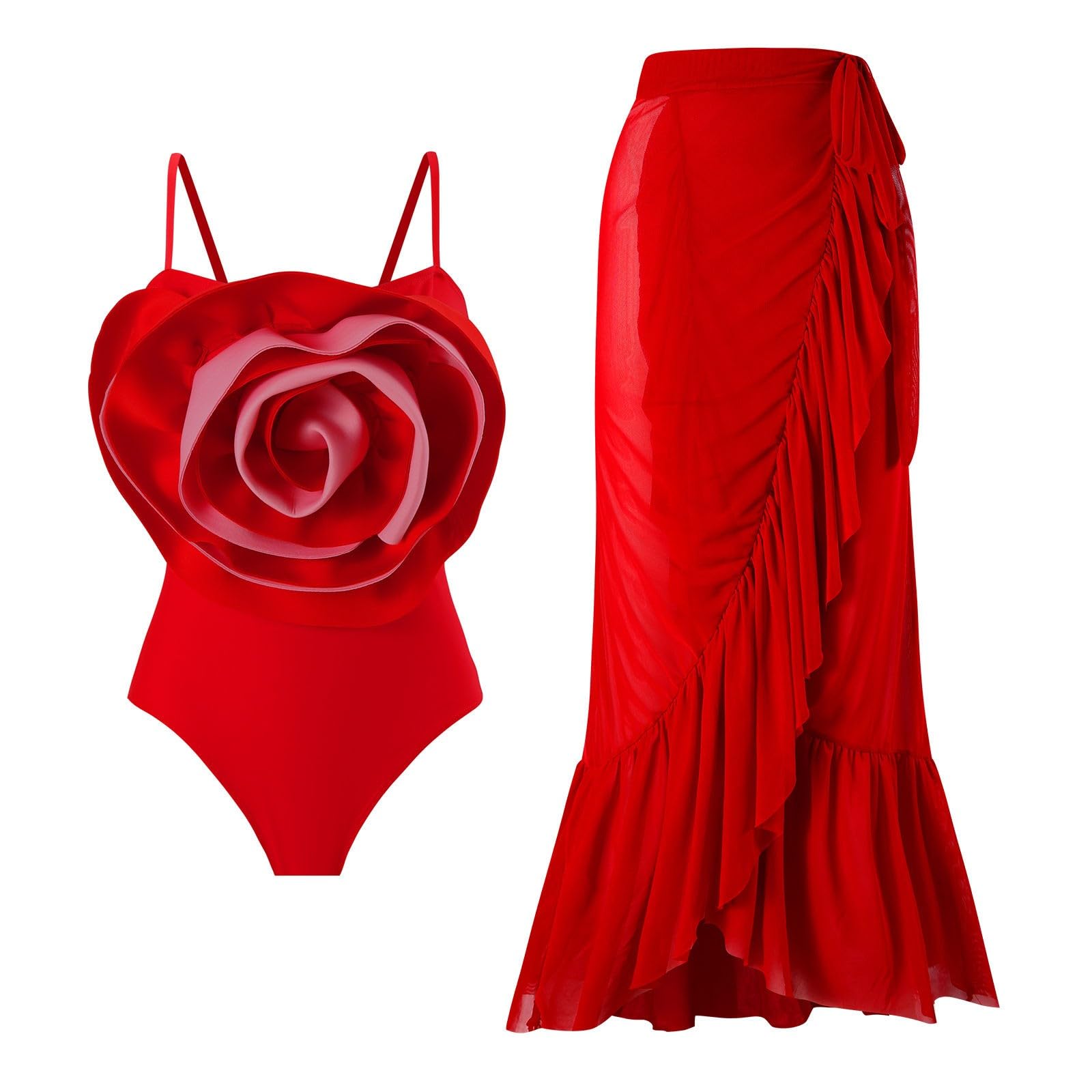 uxxnjfg Bañadores Mujer Natacion Conjuntos Dos Piezas Sexy Verano Reductor Barriga Swimsuit Estampado Flores Bañadores Brasileño Bañador