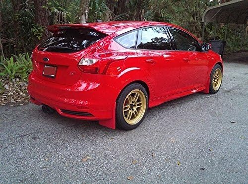 RokBlokz Mud Flaps for 2012+ Ford Focus - Multiple Colors Available - Set of 4 - Fits All MK3 Models - Includes All Hardware and Detailed Instructions (Red with White Logo, Originalz)
