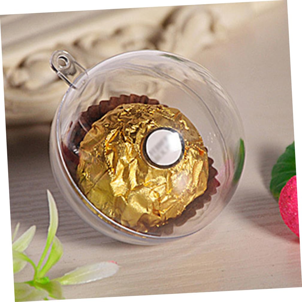 MAGICLULU 4 Set Palla Vuota Di Natale Di Natale Fai Da Te Ornamenti Natalizi Trasparenti Palline Natalizie Trasparenti Riempibili Chiari Ornamenti Natalizi Riempibili Abs 10 Pezzi * 4