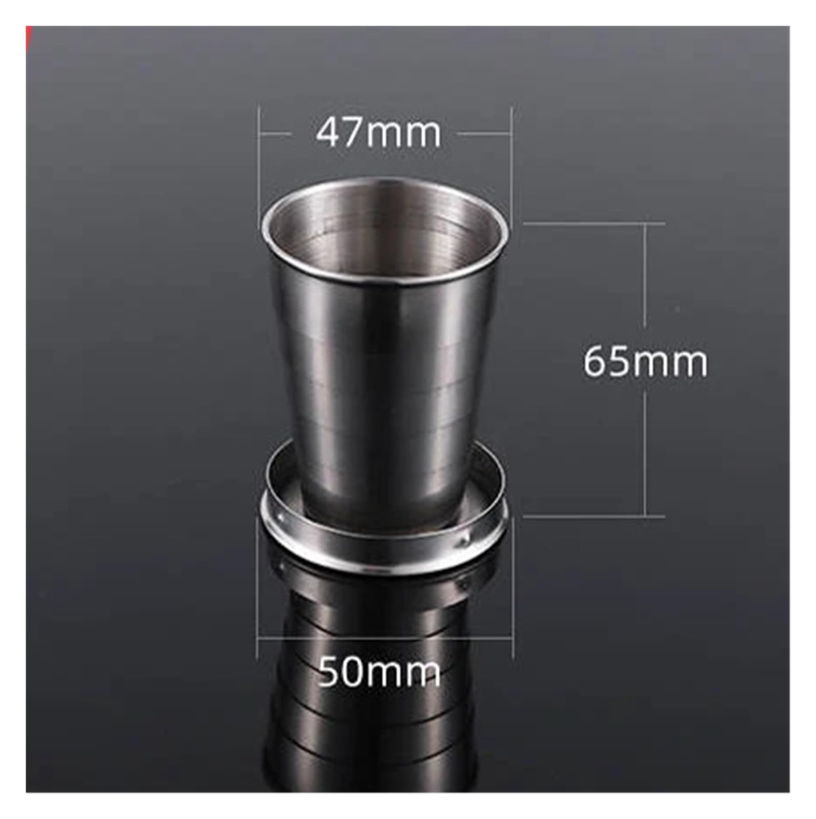 Bicchiere Acciaio Inox Pieghevole Tazza pieghevole in acciaio inossidabile | Tazze pieghevoli telescopiche for bere acqua portatile for viaggi all'aperto