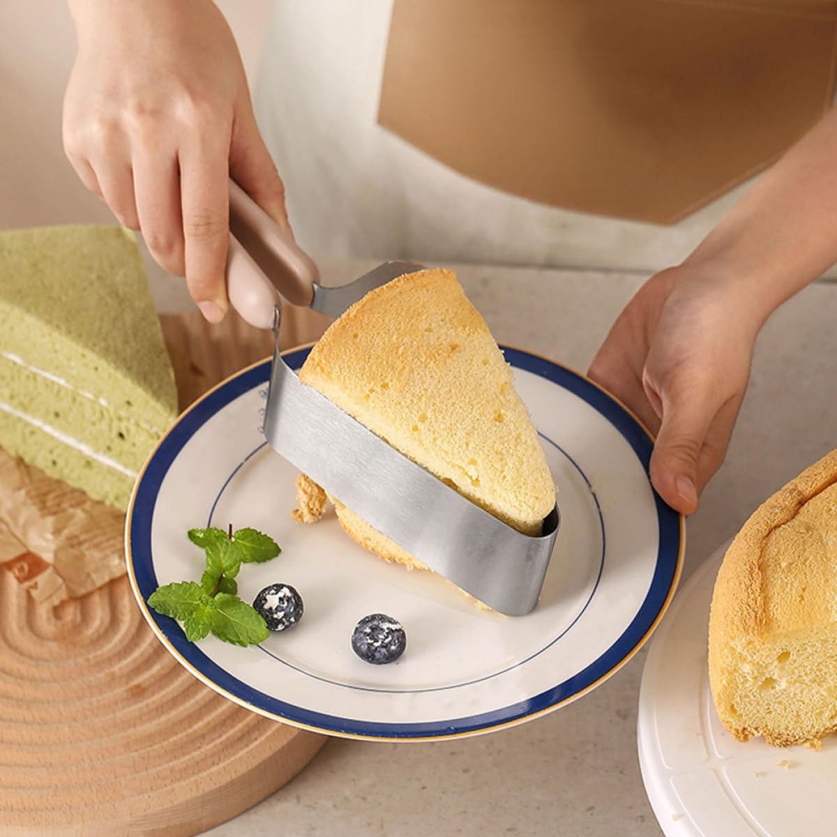 DOITOOL 4 Cortadores de Pasteles de Acero Inoxidable Cortador Triangular para Tartas Servidor para Repostería en 4 Piezas Herramienta de Cocina para Cortar y Servir Pasteles en