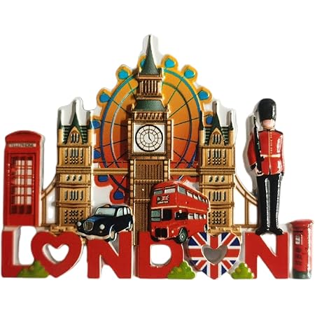 Magnet 12 Portachiavi Con Scritta "I Love London", Con Scritta In Inglese "Union Jack", Souvenir, Per Frigorifero, Souvenir Di Londra, Multicolore, Mix Sizes - Foto 11