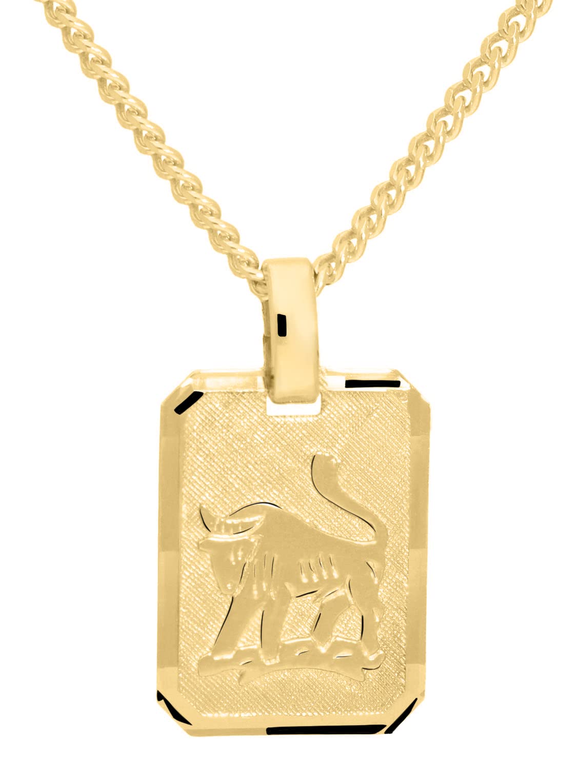 My Gold Damen Herren Anhänger Sternzeichen (Ohne Kette) Echtes Gelbgold 333 Gold (8 Karat) 21mm x 12mm Tierkreiszeichen Horoskop Gaudino