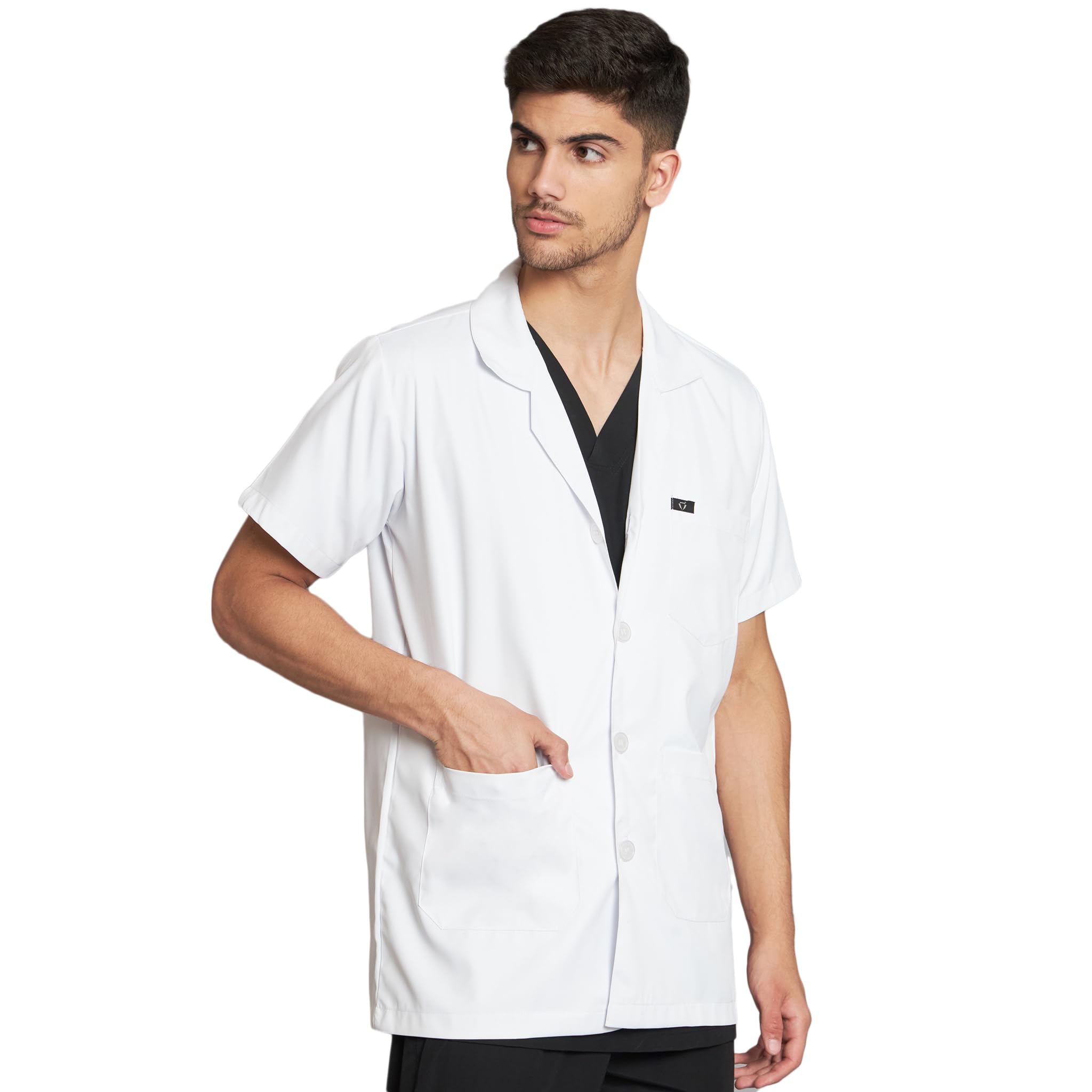 THE UNIFORM PROS. Mens Lab coat | Half Sleeves | 3 Pocket Apron for Medical Students, Doctors | (2XL) (B0CYLBZYL1) Amazon Price History, Amazon Price Tracker