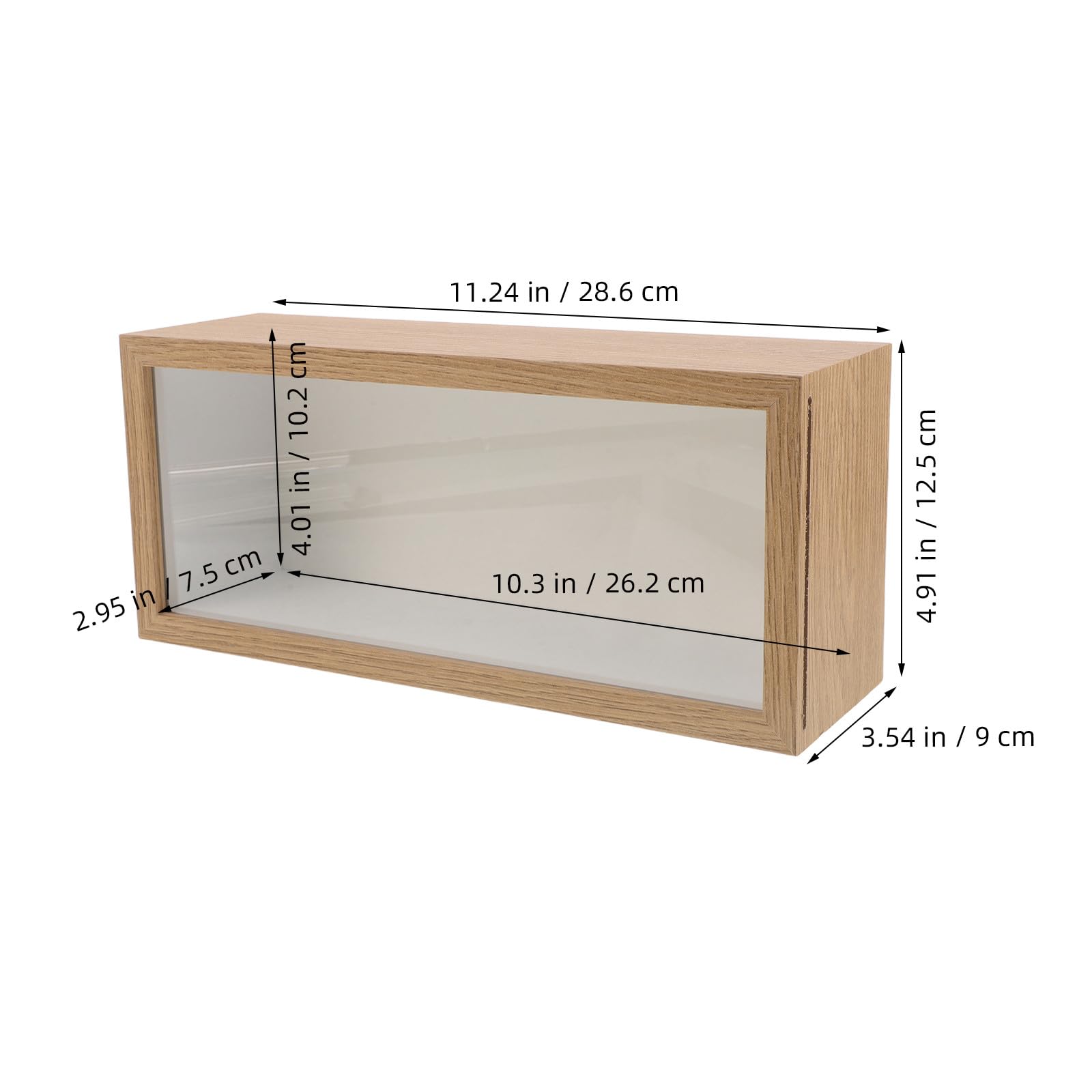 Gatuida Marco de Fotos Rectangular de MDF y Acrílico Fácil Acceso con Panel Acrílico Desmontable y Diseño Rústico para Manualidades DIY y Decoración de Pared