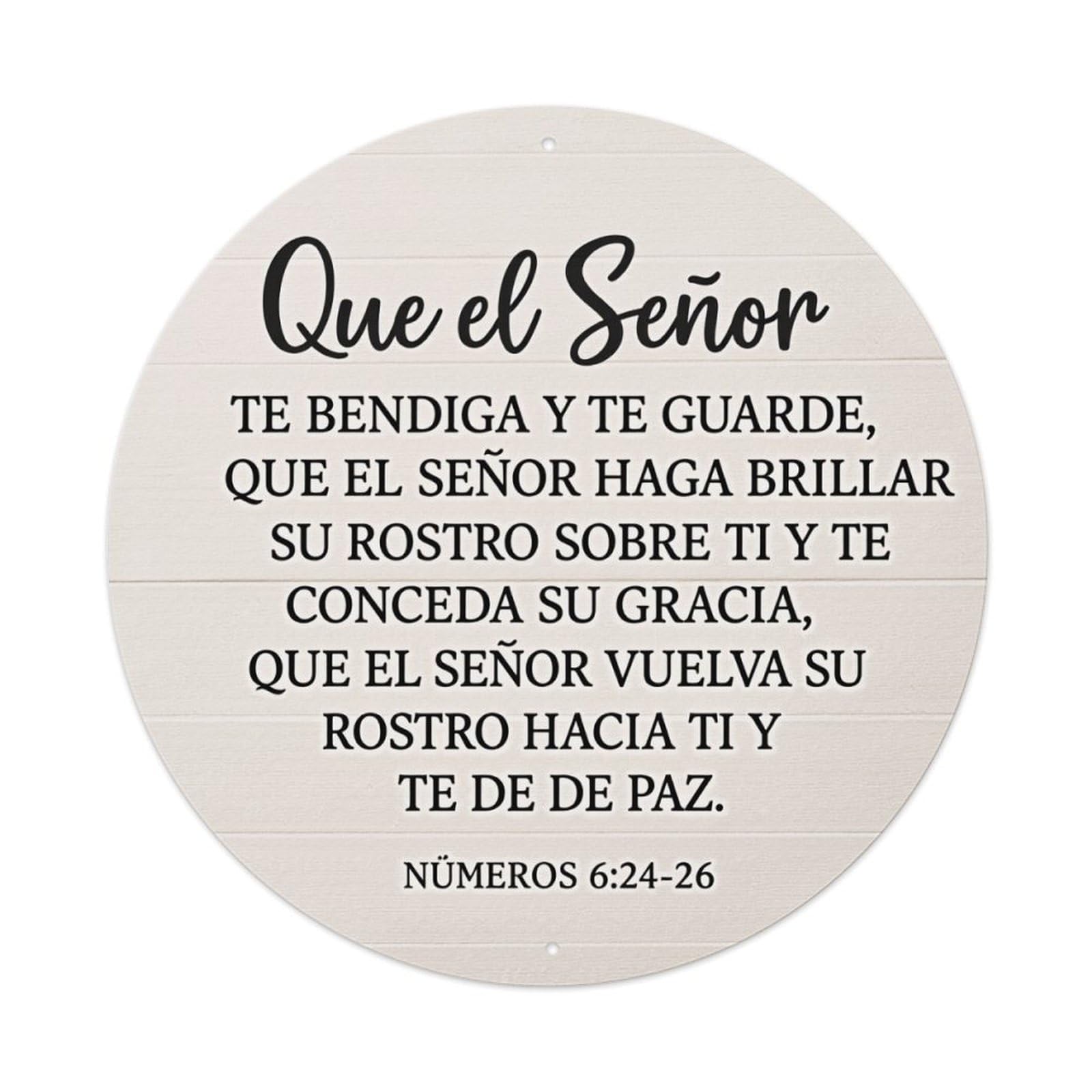 Blessing Scripture Verse Circle Print Metal Tin Sign Vintage Garden Bedroom Cafe Bar Man Cave Home Wall Decor Metal Poster 8x8 inches