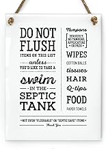 Reilly Originals Funny Septic System Designer Bathroom Sign ~ Wanna take a swim in the Septic Tank? ~ Ready to Hang ~ Premium Finish, Durable
