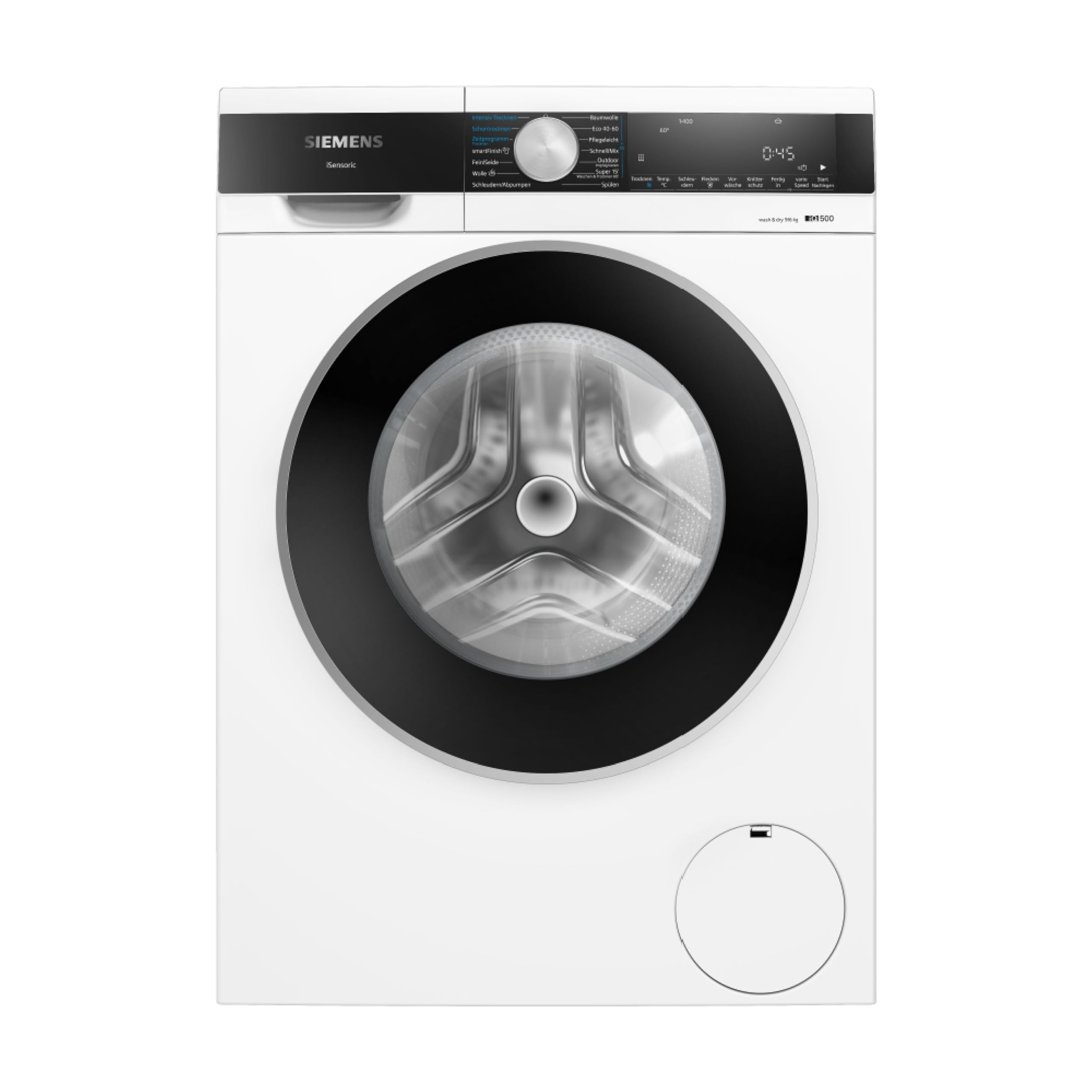 Siemens Waschtrockner iQ500 - 9/6 kg, 1400 UpM, autoDry, SpeedPack L, AquaStop